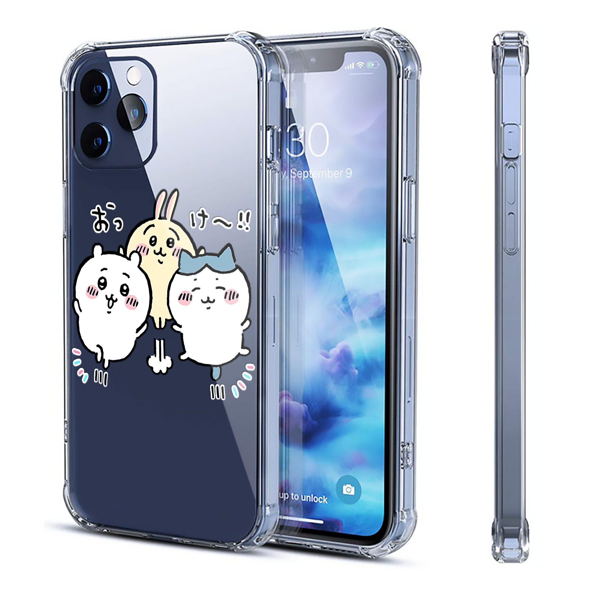 （画像用） ちいかわ ちいかわ Chii-kawa chiikawa 【iPhone 12シリーズ対応】透明スマホケース（クリアソフトケース）